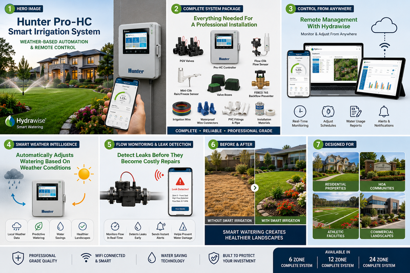 Hunter Pro-HC Smart Irrigation System with Hydrawise