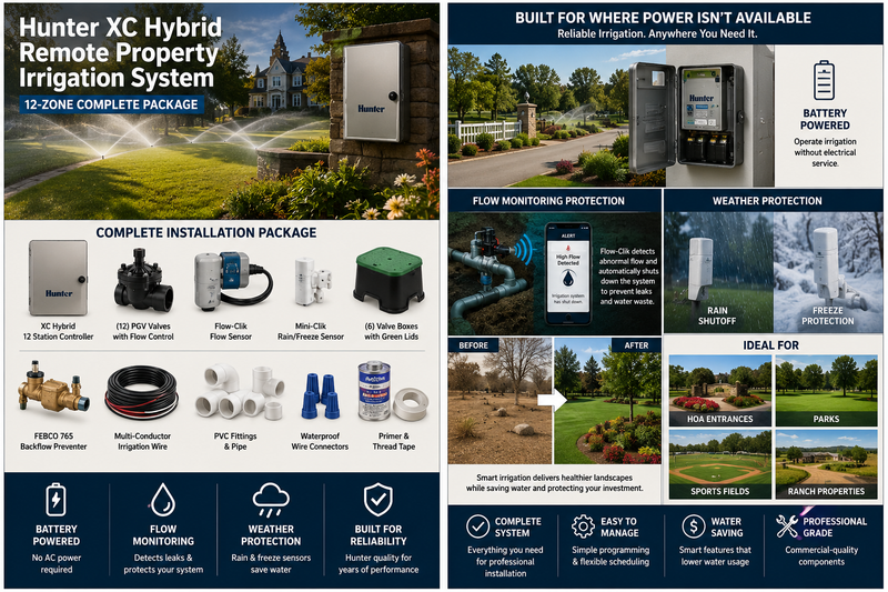Hunter XC Hybrid Remote Property Irrigation System