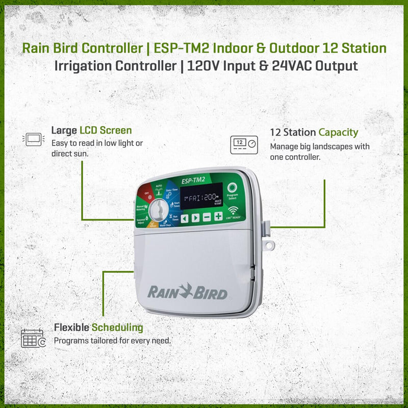 Rain Bird ESP-TM2 Smart Irrigation Controller – 12 Zone