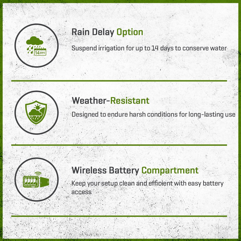 Rain Bird ESPBAT-BT Smart Battery Irrigation Controller – 6 Zone