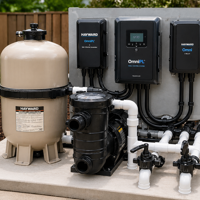 Hayward Complete Pool Automation System (OmniPL + Salt + Variable Speed Pump + Cartridge Filter)