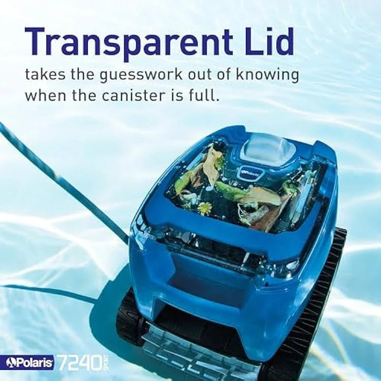 Polaris 7240 Sport Robotic Pool Cleaner (Floor & Wall Cleaning, Compact, Energy Efficient)