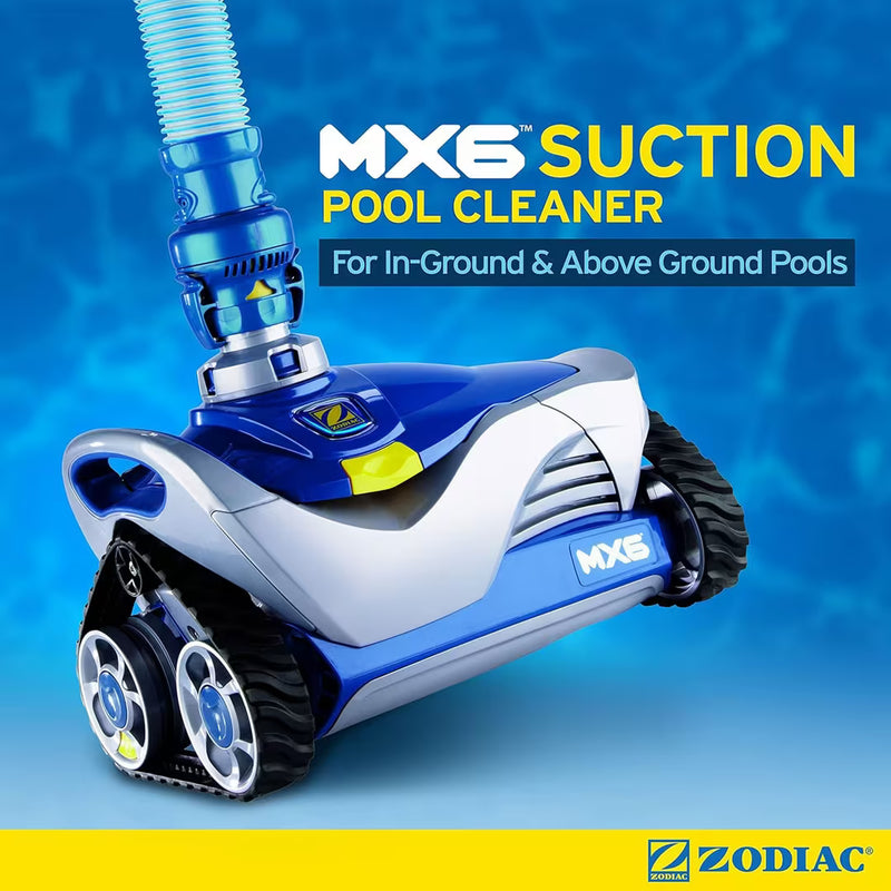 Zodiac MX6 Elite Suction Pool Cleaner (Wall Climbing, Cyclonic Scrubbing, X-Drive Navigation)